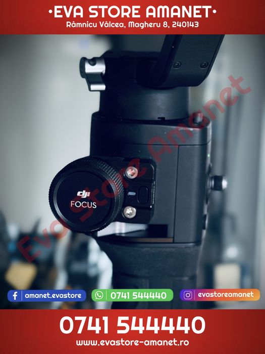 Gimbal DJI Ronin-SC Stabilizator pe 3 axe pentru camere mirrorless + DJI Ronin-SC Focus Motor + Clamp/suport pentru telefon