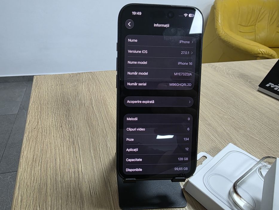 Vând iPhone 16 128gb 5g Black