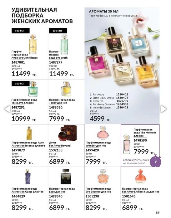 Эйвон парфюмдері, ерлер әйелдер