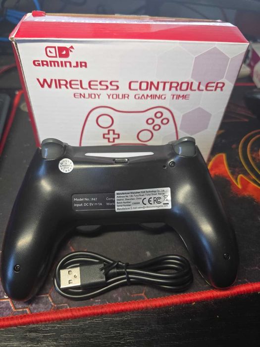 Controller Wireless GAMINJA pentru PlayStation 4/PC – Produs Nou – Dual Shock – USB-C – Temă Pennzoil & Havoline Racing
