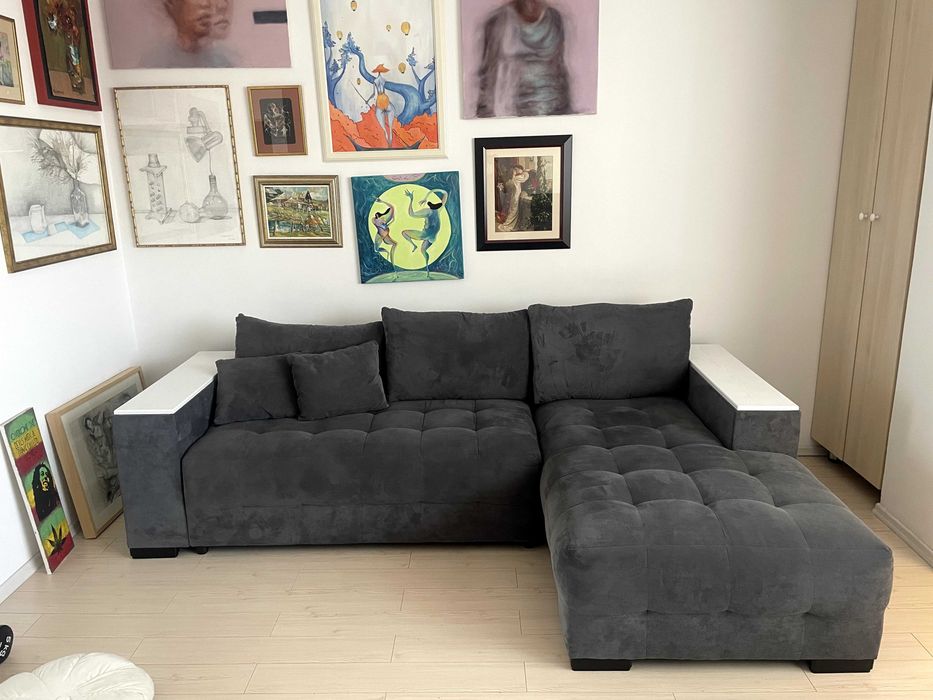 Canapea 3 locuri cu ladă de depozitare