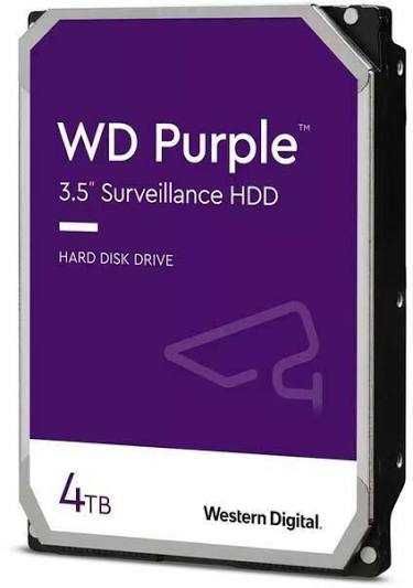 HDD Western Digital Purple 4TB, 5400rpm, 256MB cache, SATA-III, 3.5"