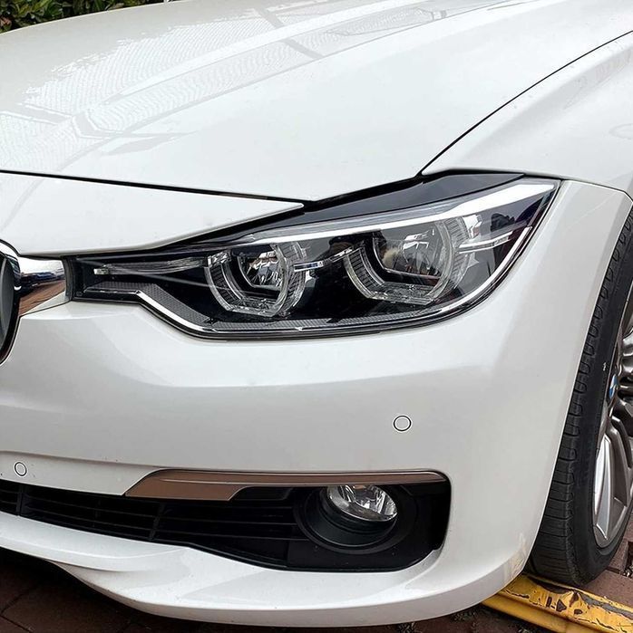 Set Pleoape Faruri BMW Seria 3 F30 F31 2011-2018, Negru Lucios
