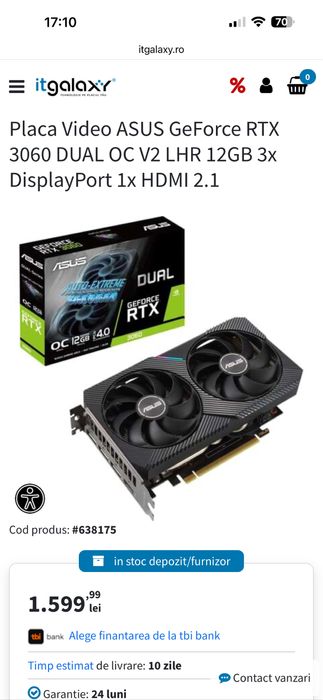 Placa video asus 12 gb