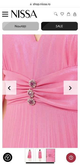 Rochie eleganta Nissa midi plisata colectie noua