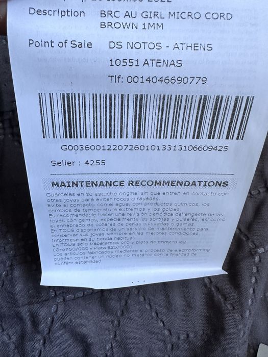 Bratara Tous aur fata 18k