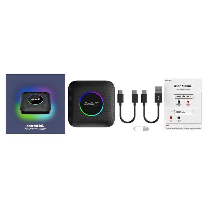 Carlinkit tbox-plus 8+128gb безжичен android auto и carplay адаптер