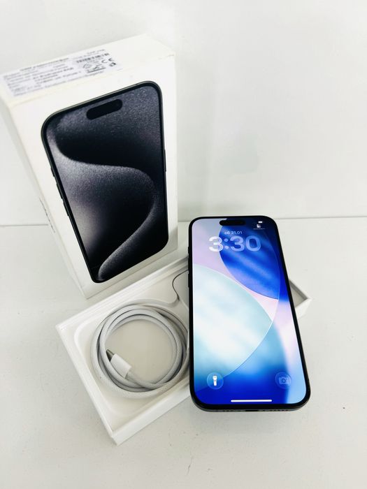 Като НОВ! iPhone 15 Pro 256GB Black Titanium ГАРАНЦИЯ!