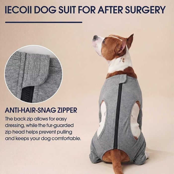 IECOii Костюм за възстановяване след операция за кучета с дълъг ръкав