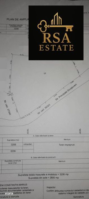 Teren intravilan 3200 mp Golesti - Giurgiuveni,  Valcea, zona linistit