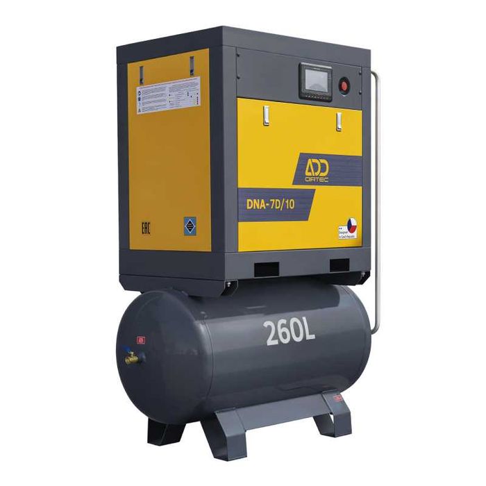 Компрессор винтовой ADD AIRTEC DNA-7D/10 с ресивером