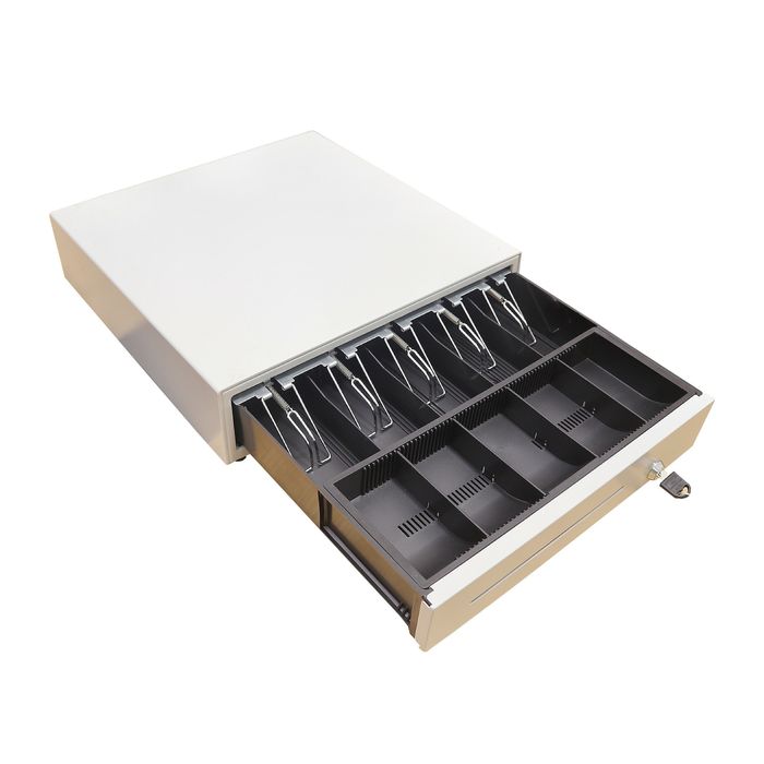 Денежный ящик на 5 купюр (белый) отличного качества (новый)