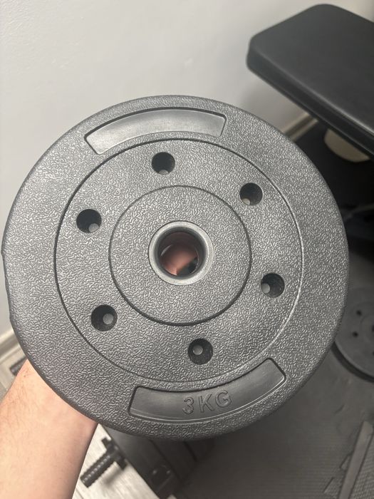 Vand banca reglabila + 2 gantere de 20 kg fiecare