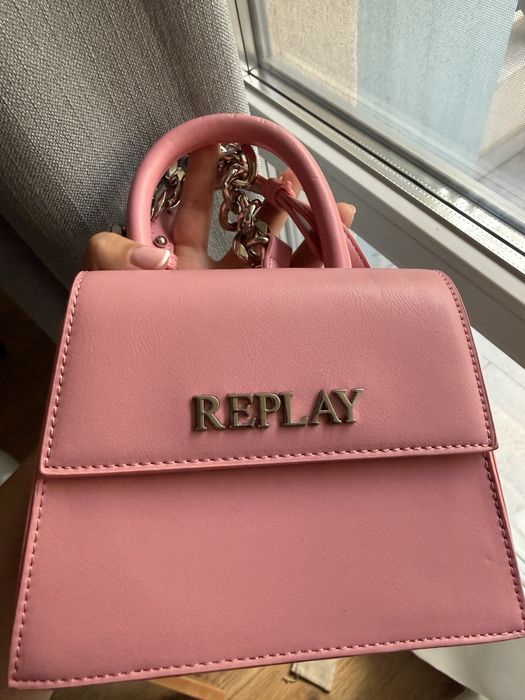 Мини дамска чанта Replay розова