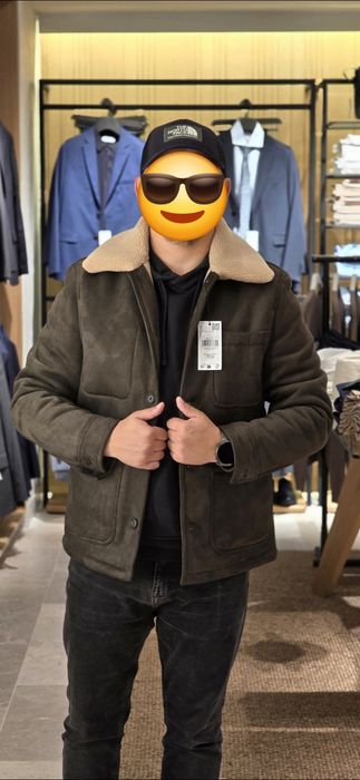 Искусственная куртка-дубленка MANGO MAN