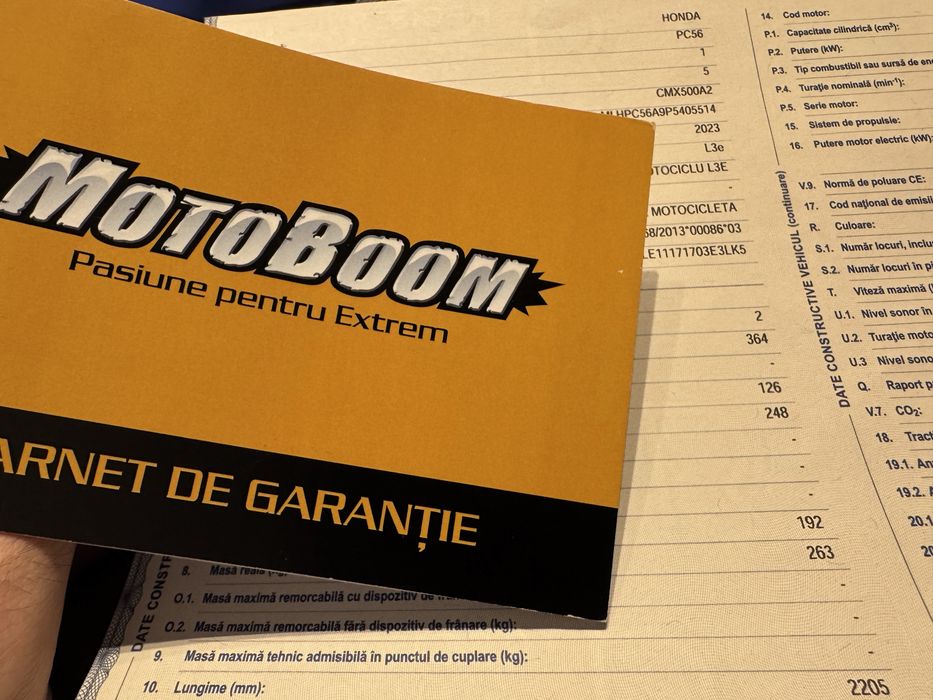 HONDA Rebel CMX500A2 (FOP) garanție