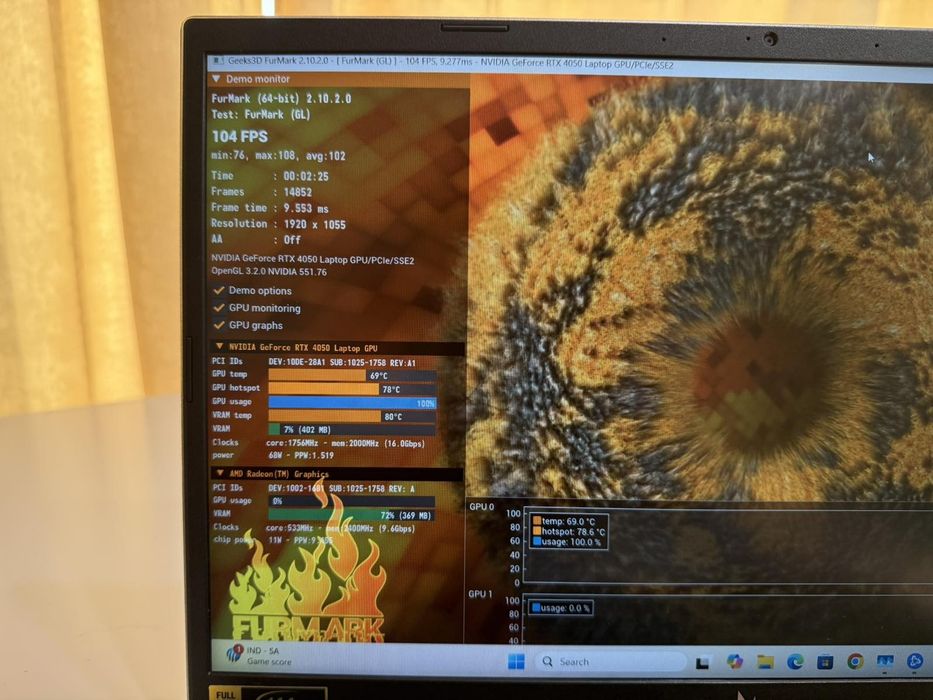 Геймърски Лаптоп Acer Nitro V 15 | RTX 4050 | Ryzen 7 7735HS | 16GB |