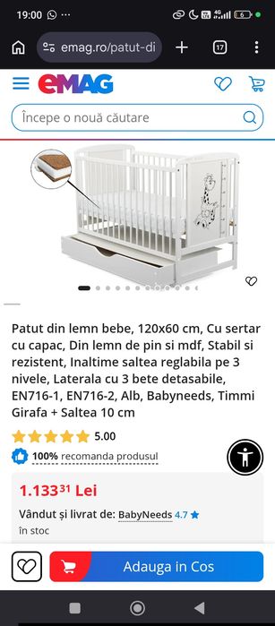 Pătuț pt bebeluși