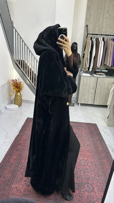 Шуба из альпаки натуральный