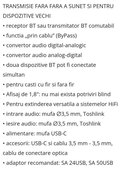 Receptor/Trasmitator BT