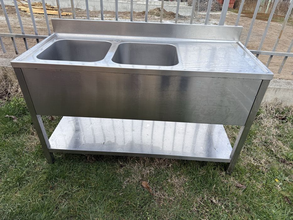 Двойна мивка от подцинкована ламарина