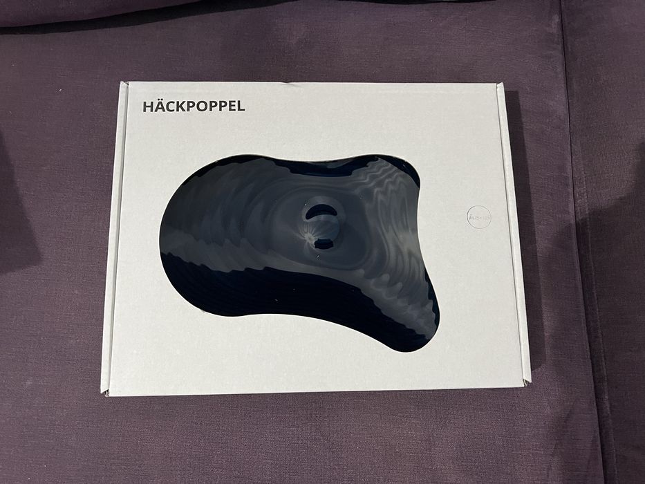 Häckpoppel, IKEA, bol decorativ de sticlă, handmade, albastru