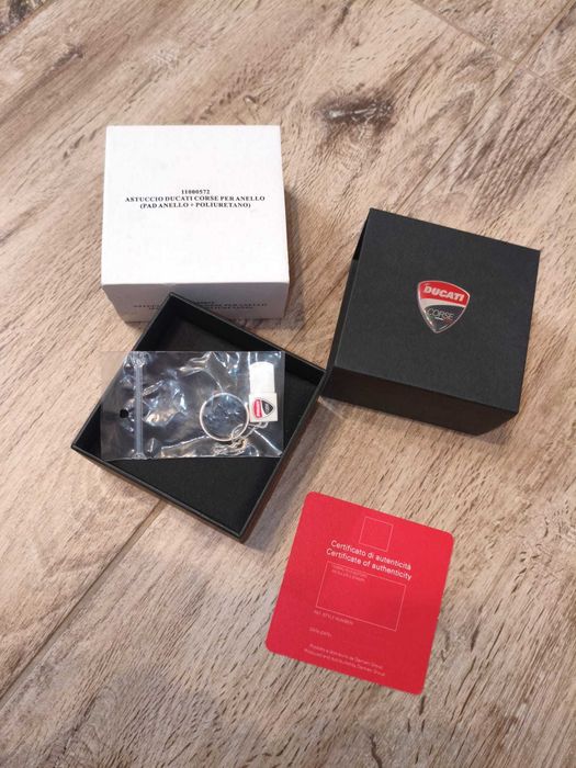 inel ducati pentru bărbați, mărimea 30, alb, inox