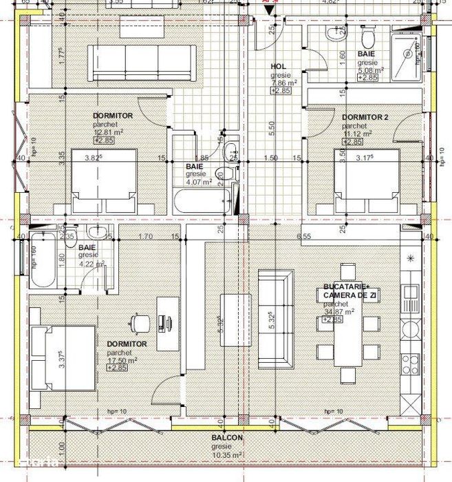 Apartament 3 camere, 80 mp, finisat, zona Libertatii