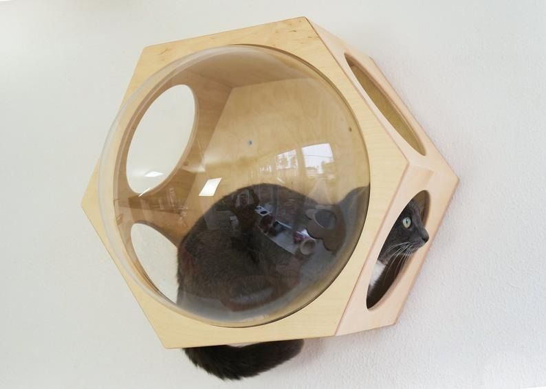 Casuta hexagon pentru pisici