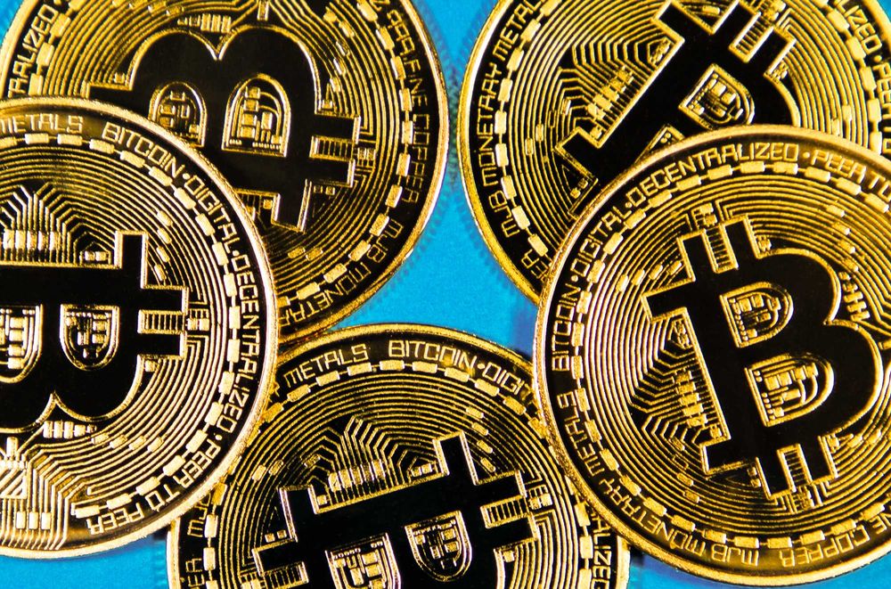 Monede Bitcoin de decor