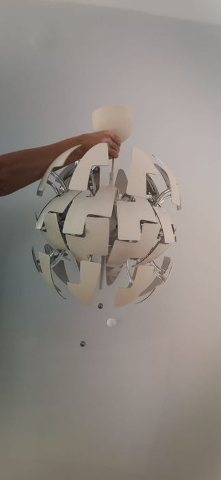 Set 2 lustre Ikea  alb-argintie
