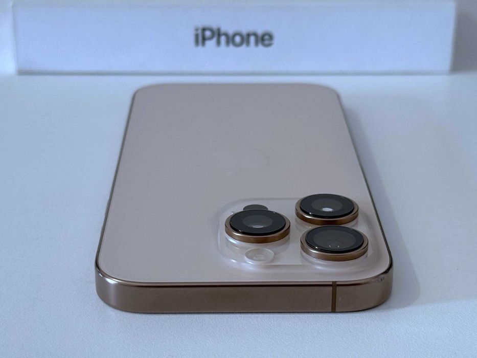 Бартер! iPhone 16 Pro Desert Titanium (Златен) Е-Sim 90% Батерия.