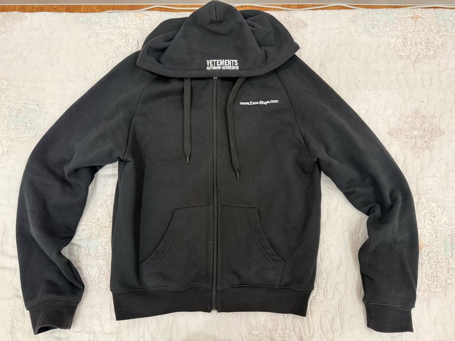 Vetements кроп зип худи