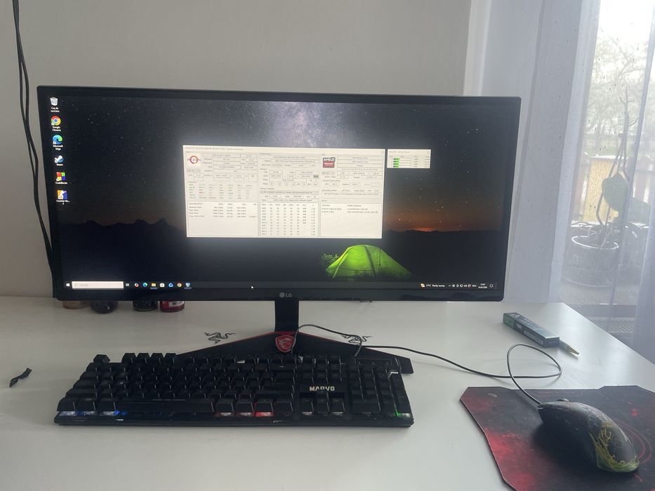 PC Ryzen 3 3200G / 16GB RAM / SSD 256GB + HDD 500GB + LG UltraWide 29” 75Hz
