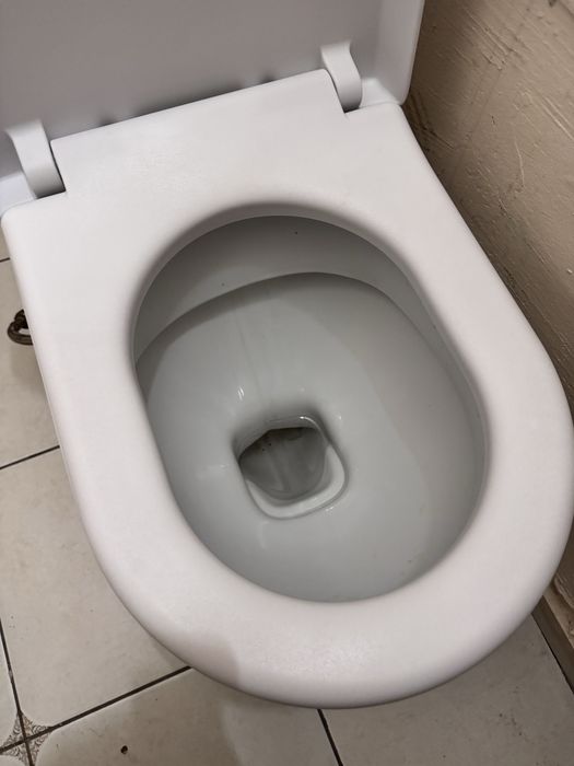 Унитаз белый рабочий