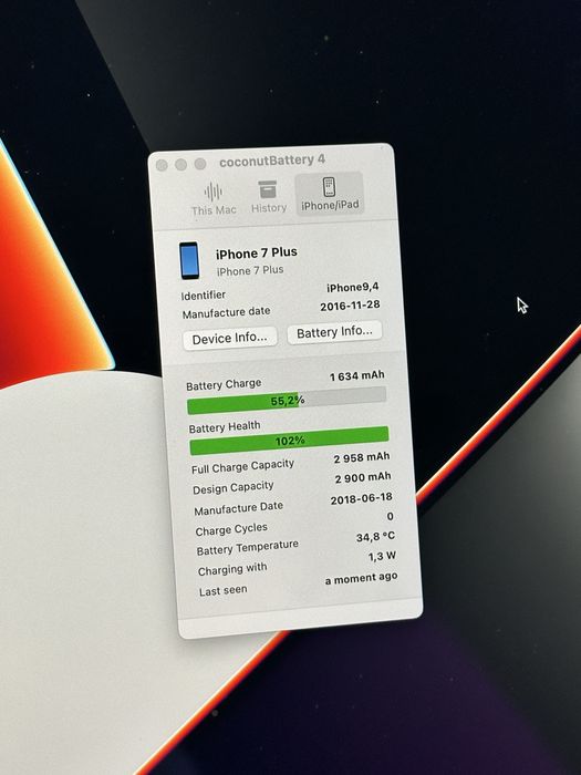 Apple iPhone 7 Plus, Jet Black, 128 GB