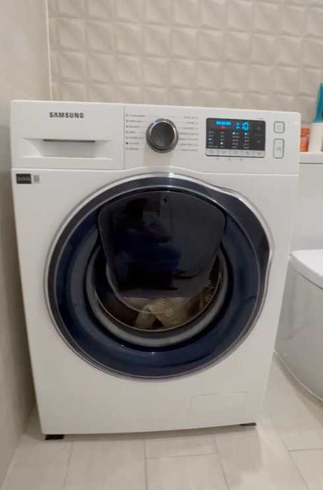 Masina de spalat rufe Slim Samsung WW8NK52E0VW/LE, 8 kg cu GARANTIE 1200 RPM, Clasa C, Add-Wash, EcoBubble, Motor Inverter Digital Alb