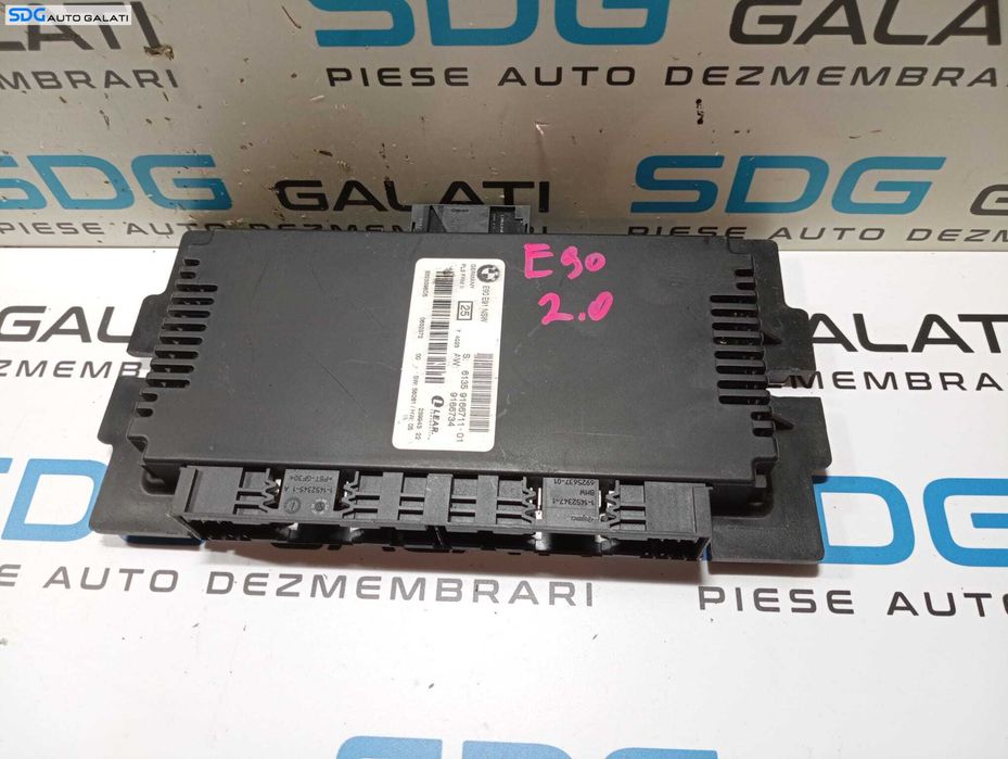 Unitate Modul Calculator Control Lumini BMW Seria 3 E90 E91 2004 - 2011 Cod 6135 9166711-01 [M5982]