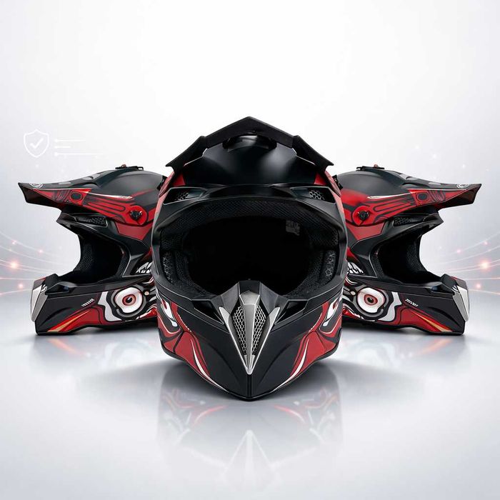 Кросова каска SPARK, Full Face, DOT Сертификат, Размер: S; M; L; XL