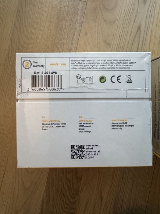 Termostat Inteligent Somfy Connected Wired, (Cu Fir) 2401498, SIGILAT!!