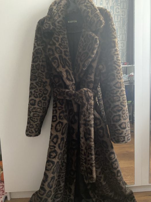 Пальто леопардовое