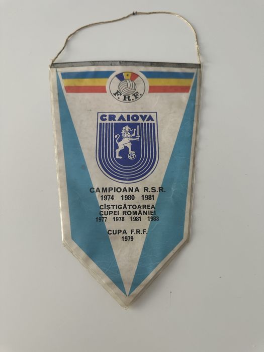 Fanion FC U CRAIOVA, anul 1883, de colectie!! Foarte rar!!