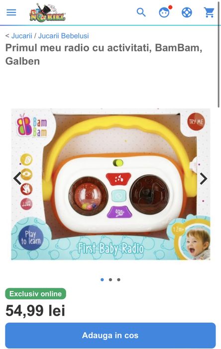 Vand jucarii bebelusi Noriel