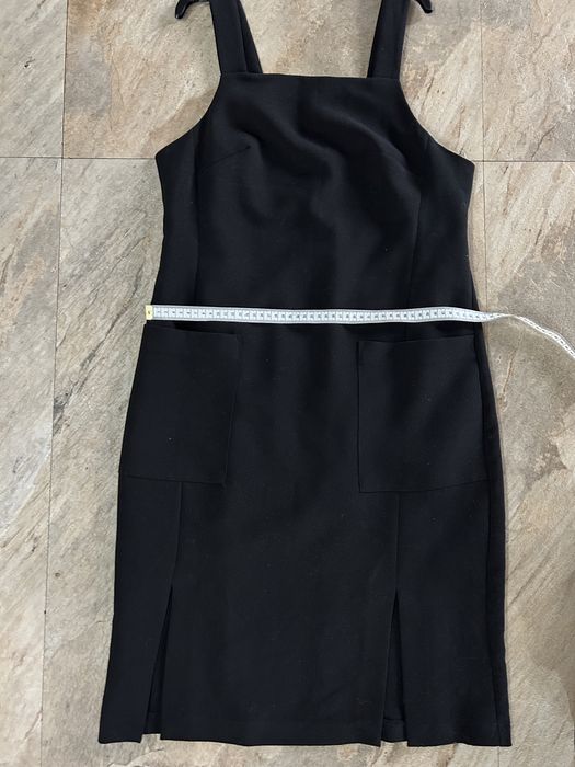 Rochie neagra trei sferturi tip sarafan