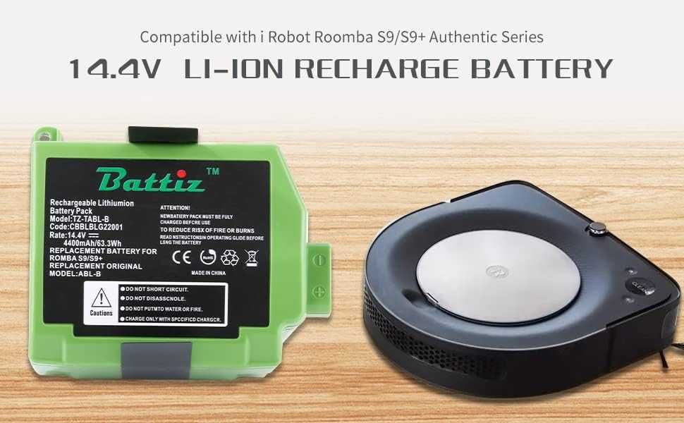 Baterie Roomba s9 S9+, 4400mAh. 150min autonomie Capacitate mare, NOUA