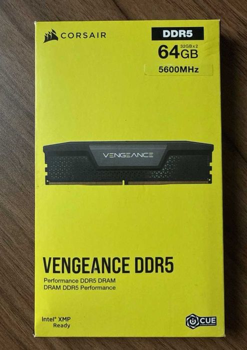 Нова RAM Corsair 64GB (2x32GB) DDR5 5600MHz CL40