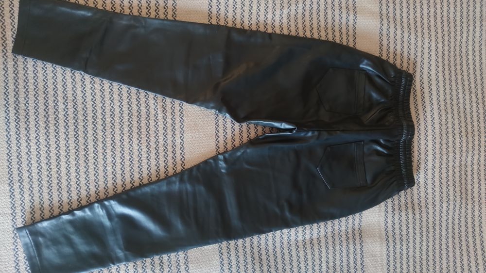 Кожаные брюки для девочки