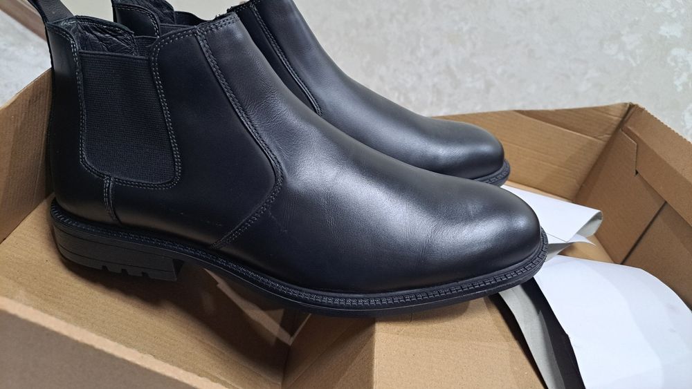 Ботинки мужские из натуральной кожи большого размера