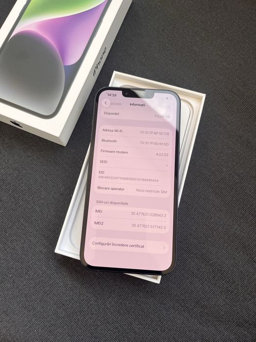iPhone 14 Midnight 128GB Neverlocked