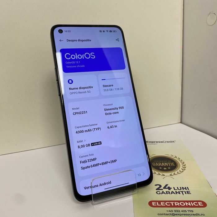 Telefon Oppo Reno6 (B55128 / AG13 Independentei) Garantie 2 ani!